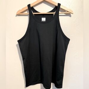 prAna Becksa Tank Ribbed Black Built in Bra Women's XL Activewear Outdoor Casual